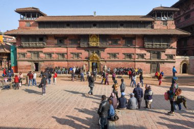 Patan 'daki Durban Meydanı Tapınağı Nepal' deki Katmandu yakınlarında.