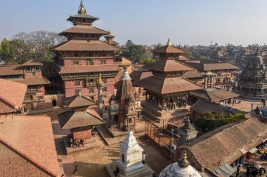 Patan 'daki Durban Meydanı Tapınağı Nepal' deki Katmandu yakınlarında.