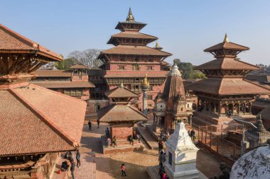 Patan 'daki Durban Meydanı Tapınağı Nepal' deki Katmandu yakınlarında.