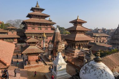 Patan 'daki Durban Meydanı Tapınağı Nepal' deki Katmandu yakınlarında.