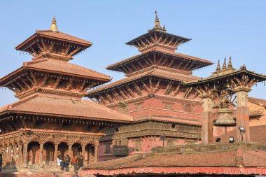 Patan 'daki Durban Meydanı Tapınağı Nepal' de Katmandu yakınlarında.