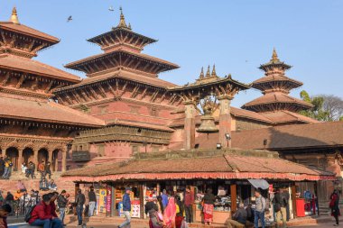Patan 'daki Durban Meydanı Tapınağı Nepal' de Katmandu yakınlarında.