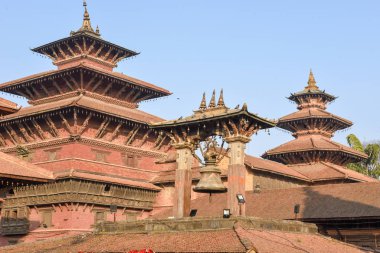 Patan 'daki Durban Meydanı Tapınağı Nepal' de Katmandu yakınlarında.