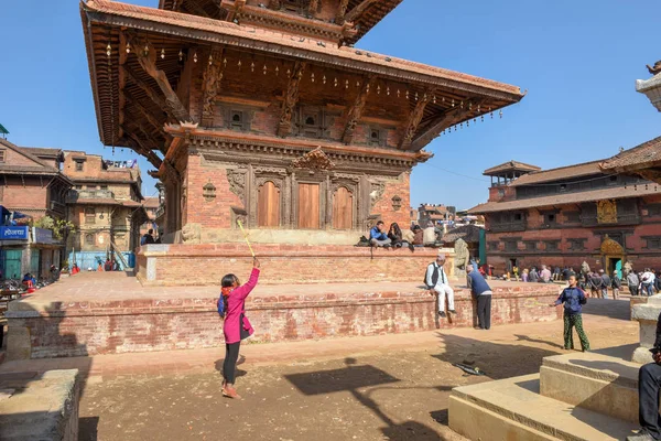 Templo de la plaza Durban en Patan cerca de Katmandú en Nepal —  Fotos de Stock