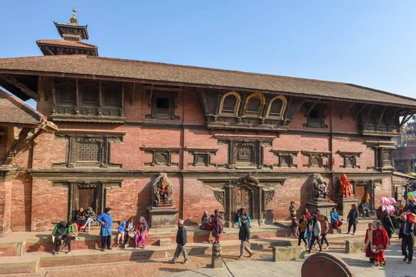 Patan 'daki Durban Meydanı Tapınağı Nepal' deki Katmandu yakınlarında. — Stok fotoğraf