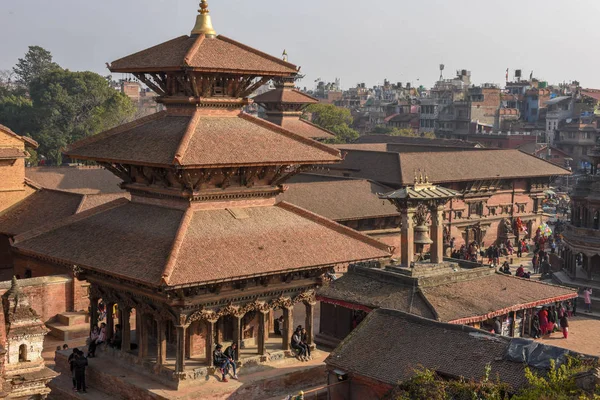 Templo de la plaza Durban en Patan cerca de Katmandú en Nepal —  Fotos de Stock