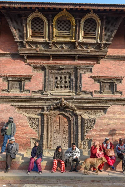 尼泊尔加德满都附近Patan的德班广场 — 图库照片