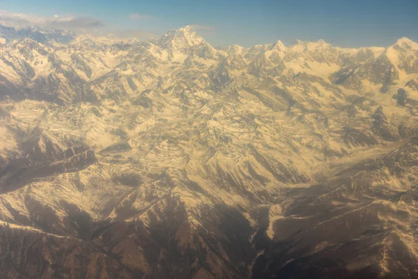 Himalayas ridge aerial view on Nepal — Stock Photo, Image