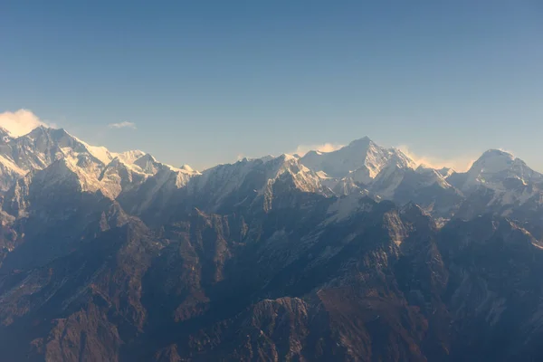 Himalaje z widokiem z lotu ptaka Mount Everest z Nepalu — Zdjęcie stockowe