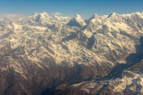 尼泊尔喜马拉雅山脉空中景观 — 图库照片