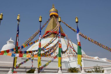 Katmandu, Nepal 'deki Boudhnath' ın stupası.