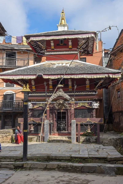 Η πεζοδρομημένη ζώνη στο κέντρο του χωριού Bandipur στο Νεπάλ — Φωτογραφία Αρχείου