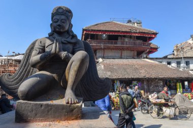 Nepal 'deki Katmandu' daki Durban Meydanı Tapınağı