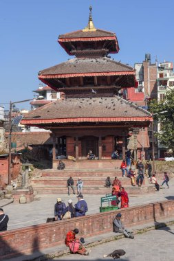 Nepal 'deki Katmandu' daki Durban Meydanı Tapınağı