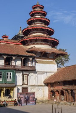 Nepal 'deki Katmandu' daki Durban Meydanı Tapınağı