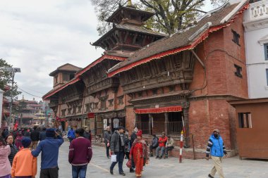 Nepal 'deki Katmandu' daki Durban Meydanı Tapınağı