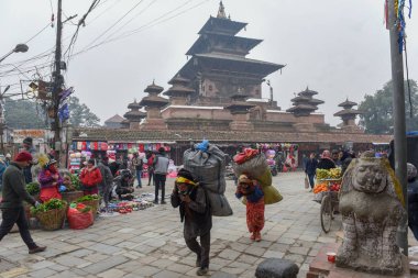 Nepal 'deki Katmandu' daki Durban Meydanı Tapınağı