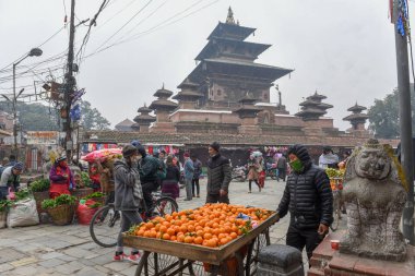 Nepal 'deki Katmandu' daki Durban Meydanı Tapınağı