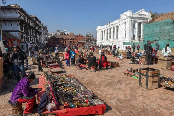 Marketplace of Durban square at Kathmandu on Nepal — Stock Photo, Image