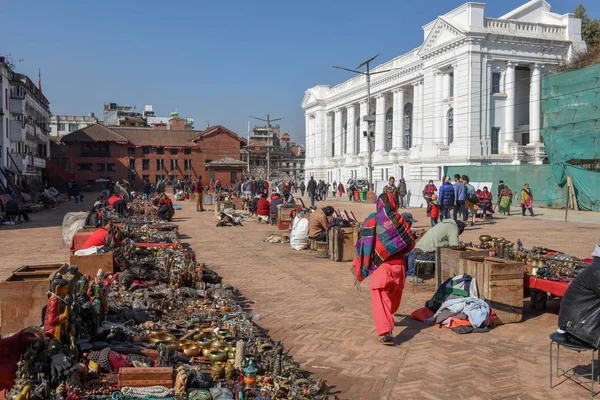 Nepal 'de Katmandu' da Durban Meydanı 'nın pazarı — Stok fotoğraf