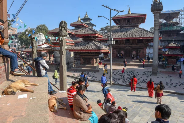 Nepal 'deki Katmandu' daki Durban Meydanı Tapınağı — Stok fotoğraf