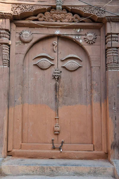 Door of a temple at Durban square at Kathmandu, Nepal — Stock Photo, Image