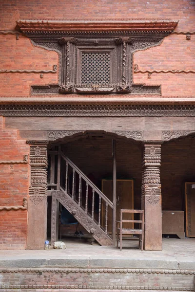 Architectural detail od a temple in Durban square at Kathmandu, — Stock Photo, Image