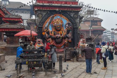 Katmandu, Nepal - 8 Ocak 2020: Nepal 'de Katmandu' daki Durban Meydanı