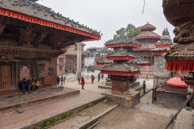 Katmandu, Nepal - 8 Ocak 2020: Nepal 'de Katmandu' daki Durban Meydanı