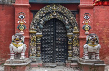 Nepal 'de Katmandu' daki Durban Meydanı 'ndaki tapınak