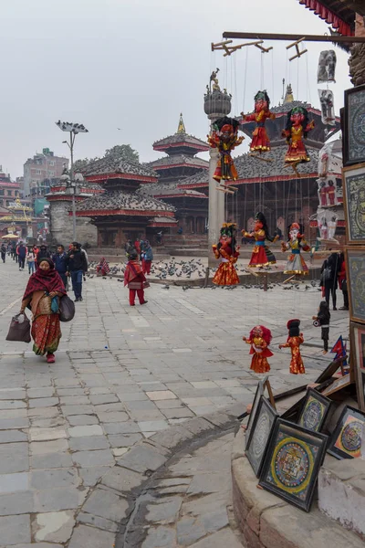 Kathmandu Nepal Janeiro 2020 Fantoche Nepalês Tradicional Katmandu Nepal — Fotografia de Stock