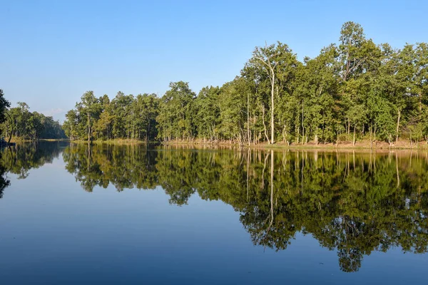 Bellissimo Lago Tranquillo Chitwan National Park Nepal — Foto Stock