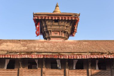 Nepal, Bhaktapur 'daki Durban Meydanı' nın mimari ayrıntıları