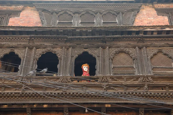 Architectural Detail Tachupal Square Bhaktapur Nepal — Stock Photo, Image