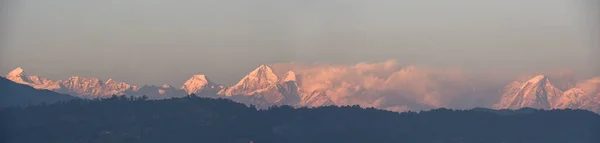 Vista Cresta Del Himalaya Desde Bhaktapur Nepal —  Fotos de Stock