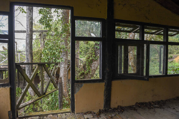 Old abandoned tourist resort in the jungle of Chitwan national park on Nepal