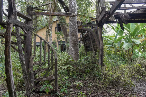 Staré Opuštěné Turistické Letovisko Džungli Národního Parku Chitwan Nepálu — Stock fotografie