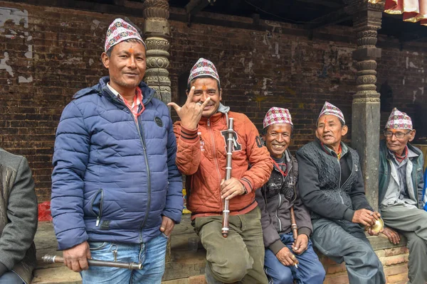 Bhaktapur Nepal January 2020 People Hindu Sacrifice Bhaktapur Nepal — Stock Photo, Image