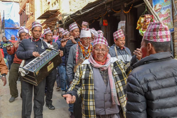 Bhaktapur Nepal Ocak 2020 Nepal Deki Bhaktapur Hindu Kurban Töreni — Stok fotoğraf
