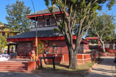 Tansen, Nepal - 14 Ocak 2020: Tansen 'deki Durbar Meydanı tapınağı
