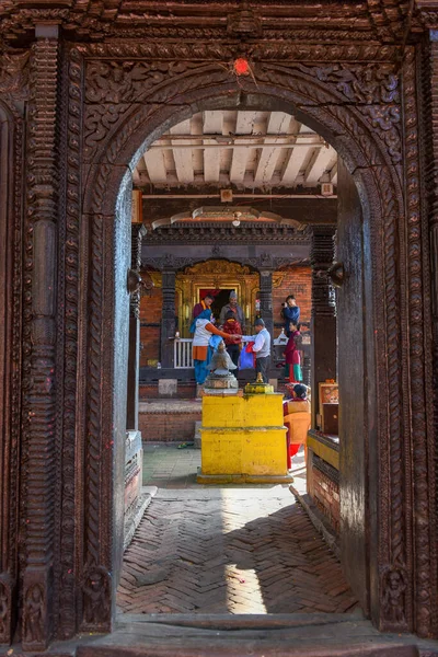 Tansen Nepal Januar 2020 Menschen Einem Tempel Von Tansen Nepal — Stockfoto