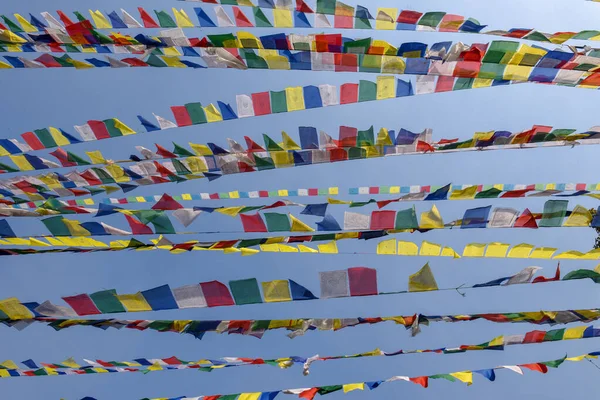 Banderas Oración Del Templo Swayambhunath Katmandú Nepal — Foto de Stock