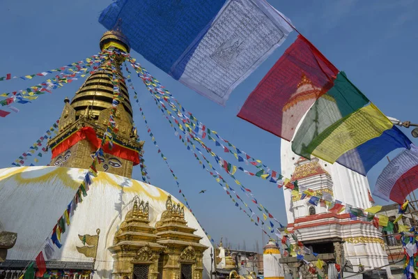 Świątynia Swayambhunath Katmandu Nepalu — Zdjęcie stockowe
