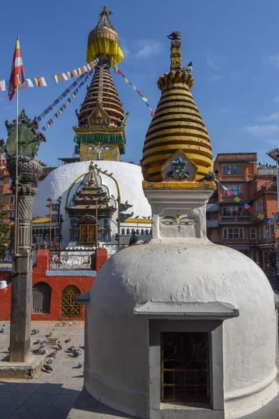 Ancien Temple Bouddhiste Katmandou Népal — Photo
