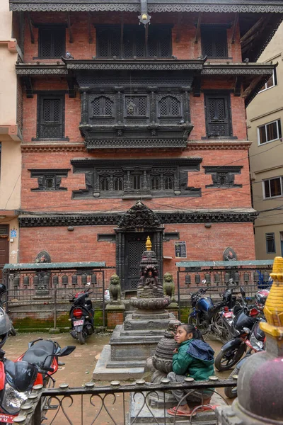 Katmandu Nepal Stycznia 2020 Stary Tradycyjny Dom Katmandu Nepalu — Zdjęcie stockowe