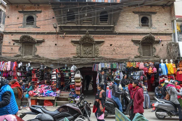 Katmandú Nepal Enero 2020 Personas Comprando Mercado Katmandú Nepal — Foto de Stock