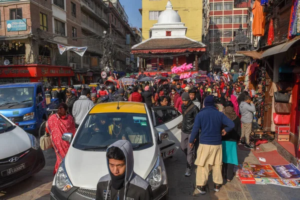Kathmandu Nepal Januari 2020 Files Het Centrum Van Kathmandu Nepal — Stockfoto
