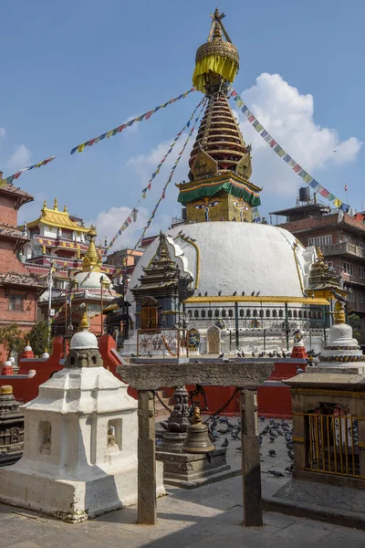 Ancien Temple Bouddhiste Katmandou Népal — Photo