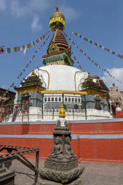 Ancien Temple Bouddhiste Katmandou Népal — Photo