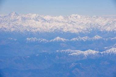 Nepal 'deki Himalayalar sırtı hava manzarası